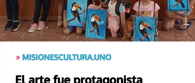 El arte fue protagonista en un taller creativo para niños