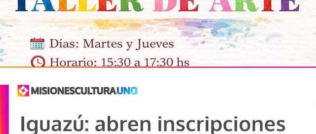 Iguazú: abren inscripciones para el Taller de Arte en el CIC del barrio San Lucas